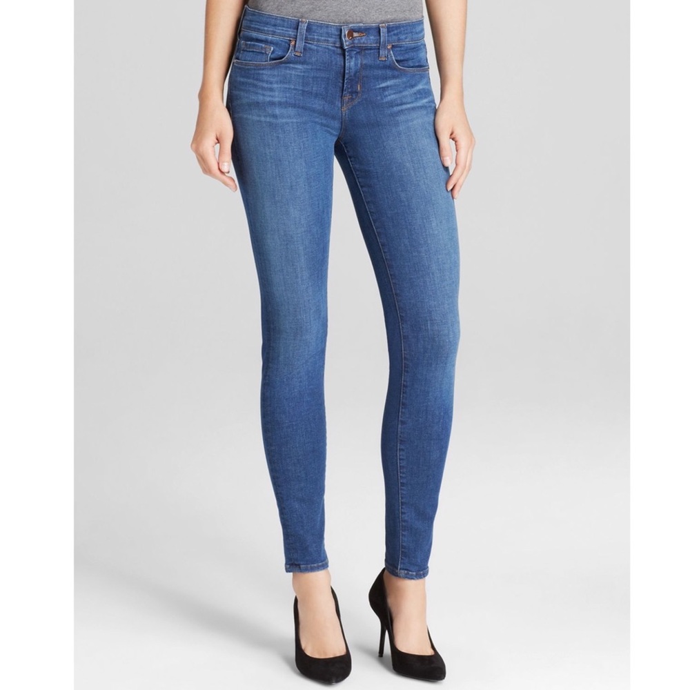 J Brand mid rise skinny leg‎ blue jeans in Pacifica wash women size 28